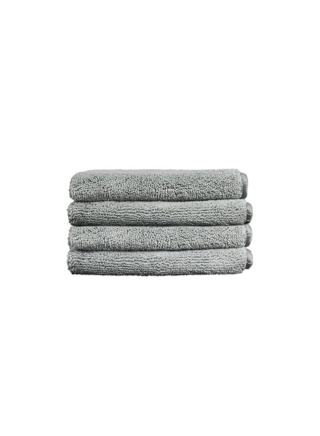 Eurow Absorbent and Fast Drying Microfiber Washcloths, 13 by 13 Inches, Gray, 4 Pack - Image 1