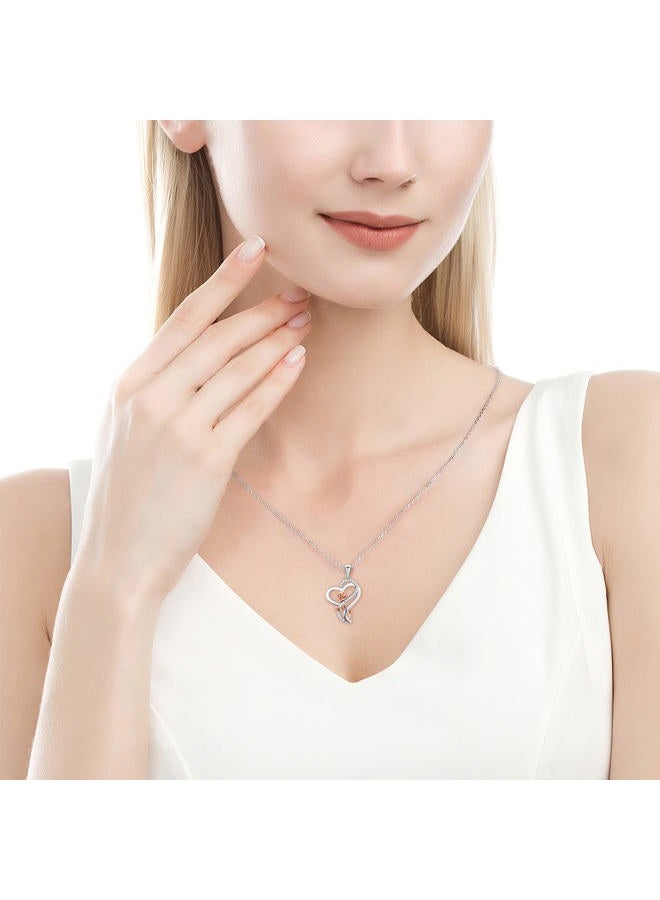 DESIMTION Heart Necklaces for Women,Birthday Valentines Mothers Day Jewelry Gifts for Girlfriend Wife Her Mom from Daughter - Image 2