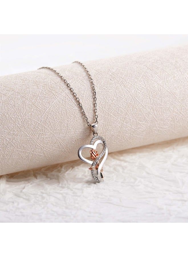 DESIMTION Heart Necklaces for Women,Birthday Valentines Mothers Day Jewelry Gifts for Girlfriend Wife Her Mom from Daughter - Image 5