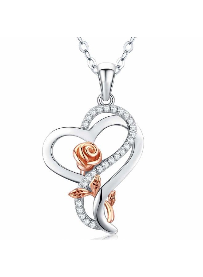 DESIMTION Heart Necklaces for Women,Birthday Valentines Mothers Day Jewelry Gifts for Girlfriend Wife Her Mom from Daughter - Image 1