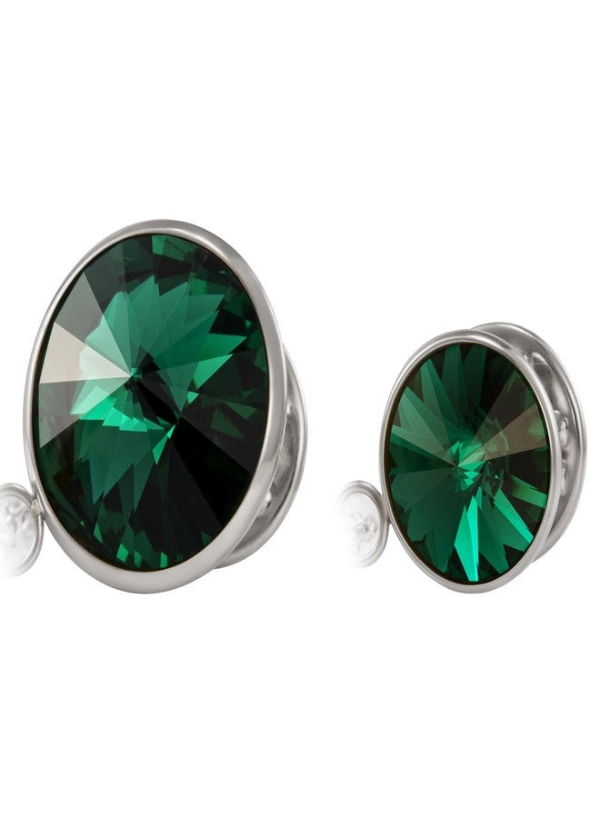 هاوسن بروش هاوسون للرجال مرصع بحجر الميلاد، مع سلسلة متدلية وكريستال، دبوس فضي للرجال مناسب لحفلات الزفاف/أعياد الميلاد/المناسبات الرسمية. - Image 3