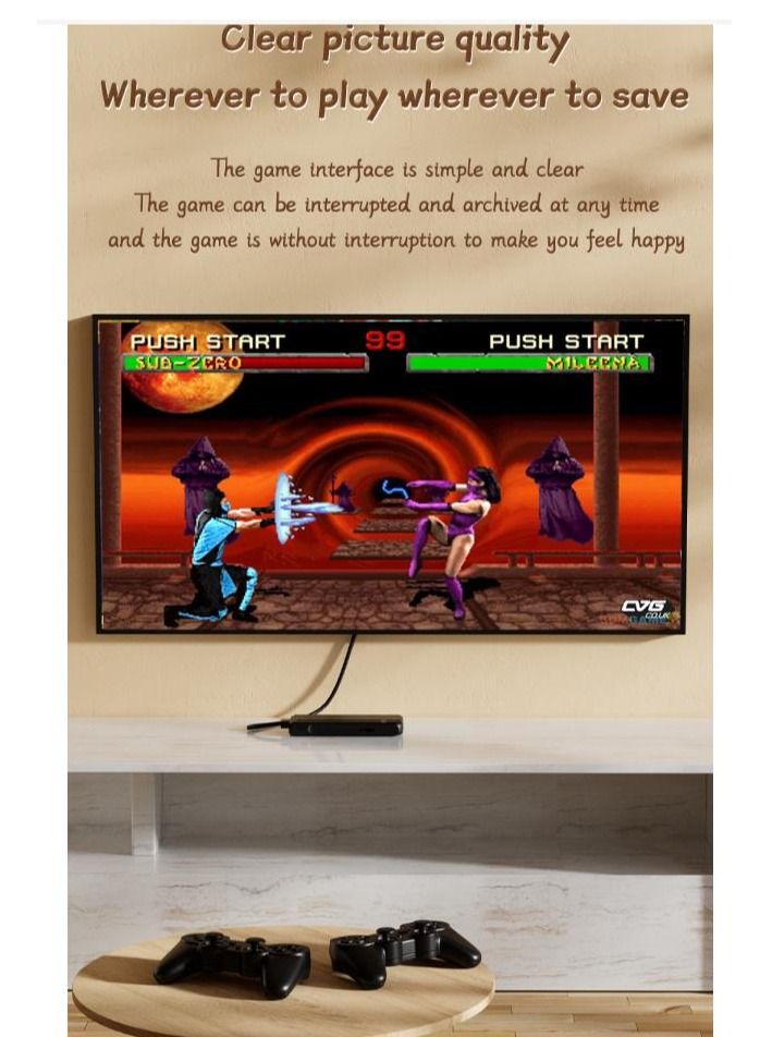 4K HD video game console, dual 2.4G wireless controllers, plug-and-play video game stick, built-in 15,000 games, retro handheld game console  - Image 3