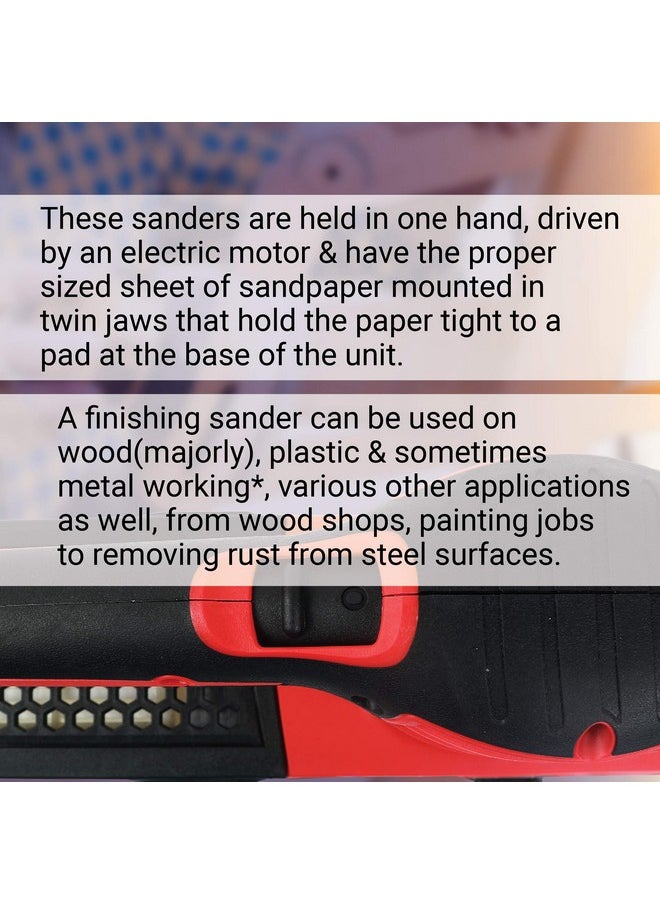 IBELL Finishing Sander FS87-20, 220W, Copper Armature, Sanding Area 90X187mm, 12000 RPM with Sand Paper and Dust Box, Red - pzsku/ZD9F179FE21FC287E48FEZ/45/_/1740983026/938ed5fc-873d-47cb-9e30-e8ed3223b049