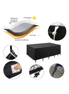POWER Outdoor Patio Furniture Covers, 420D Oxford fabric Extra Large Patio Furniture Set Covers Waterproof, Anti-UV, Dust-Proof Patio Furniture Covers Fits 12-14Seat (315*160*74cm)  - Image 4