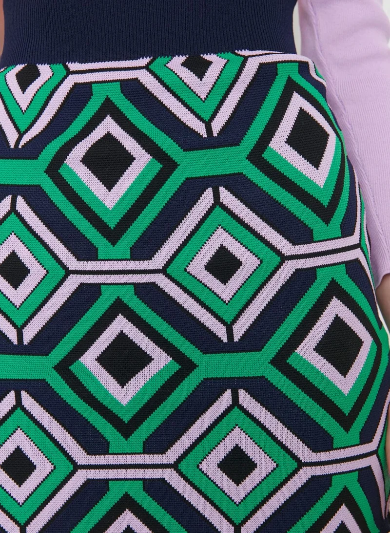 trendyol Printed Bodycon Skirt