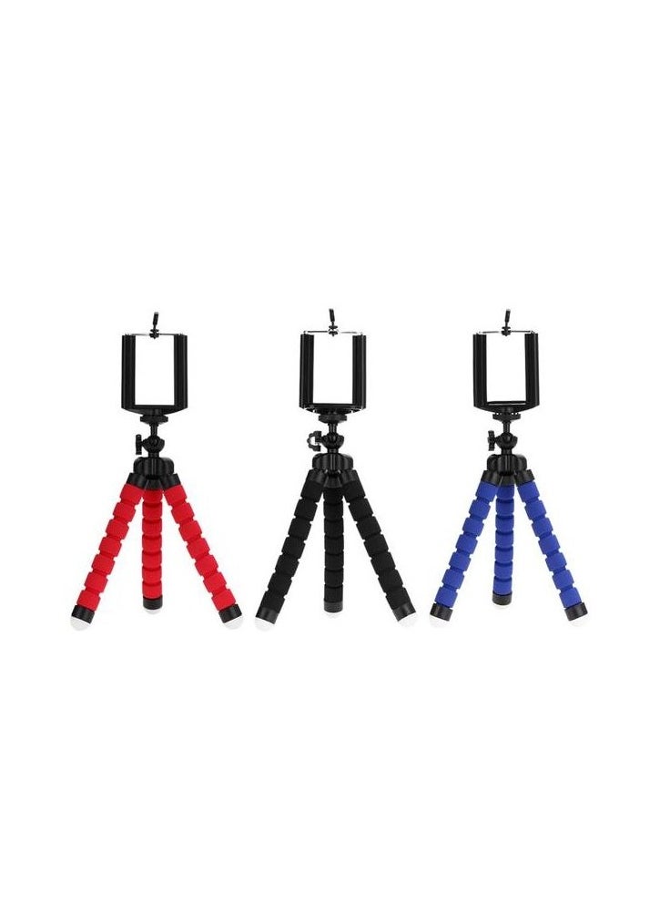 Generic - Flexible Octopus Bubble Tripod For Mobile Phone/Digital Camera Blue, Mini Flexible Octopus Stand Tripod Blue - Image 1