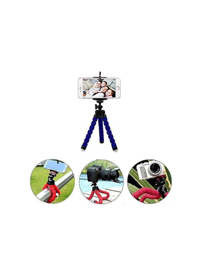Generic - Flexible Octopus Bubble Tripod For Mobile Phone/Digital Camera Blue, Mini Flexible Octopus Stand Tripod Blue - Image 1