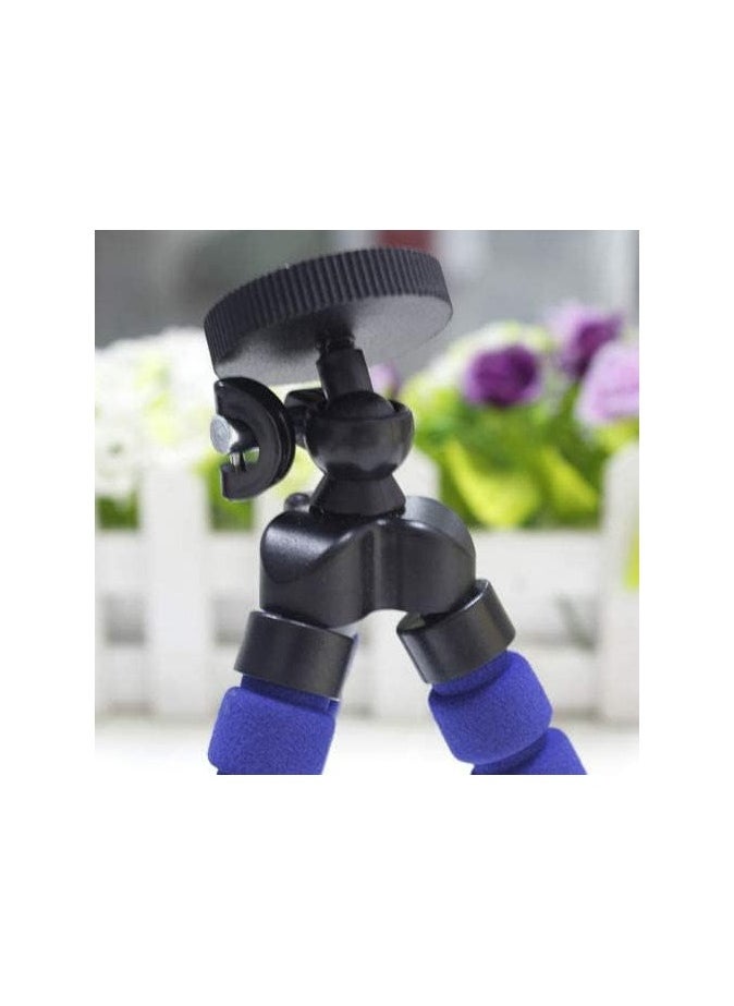 Generic - Flexible Octopus Bubble Tripod For Mobile Phone/Digital Camera Blue, Mini Flexible Octopus Stand Tripod Blue - Image 1
