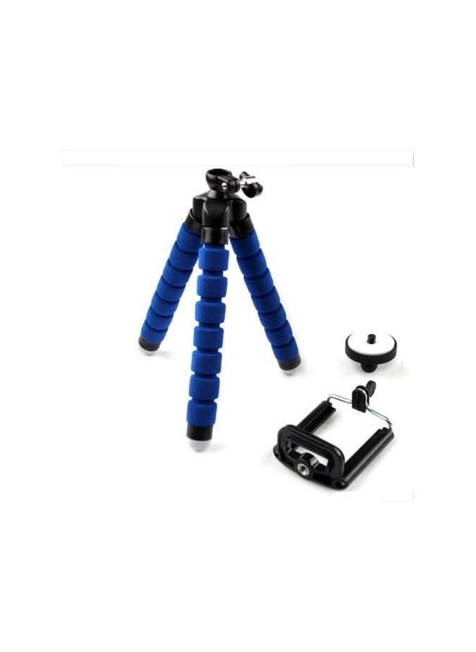 Generic - Flexible Octopus Bubble Tripod For Mobile Phone/Digital Camera Blue, Mini Flexible Octopus Stand Tripod Blue - Image 1