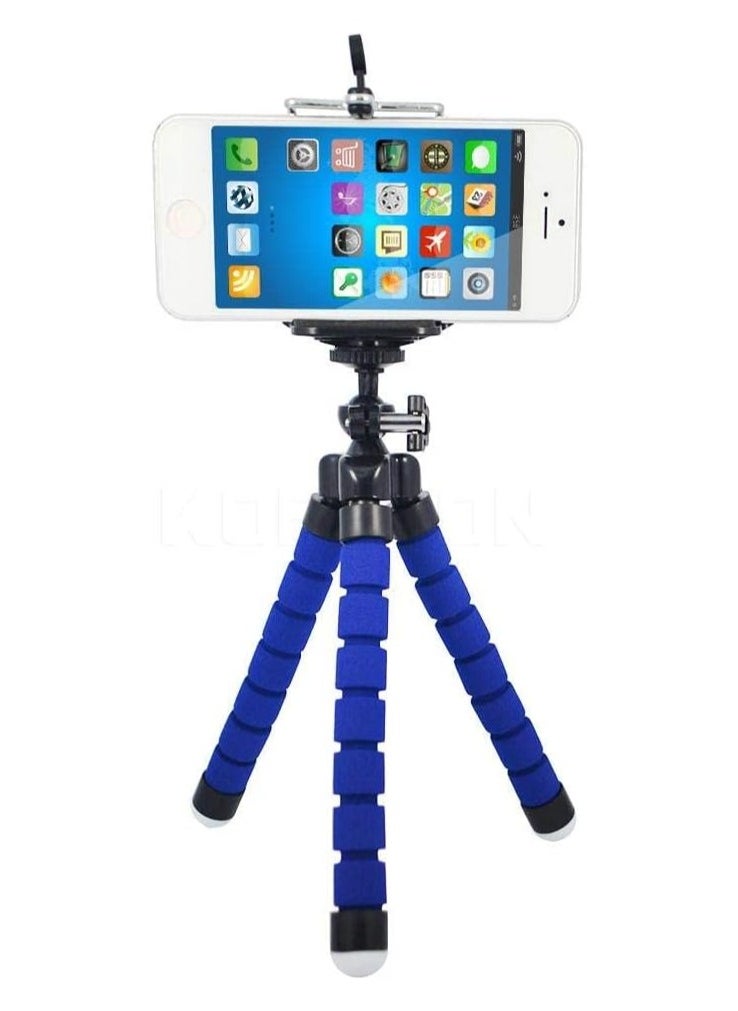 Generic - Flexible Octopus Bubble Tripod For Mobile Phone/Digital Camera Blue, Mini Flexible Octopus Stand Tripod Blue - Image 1