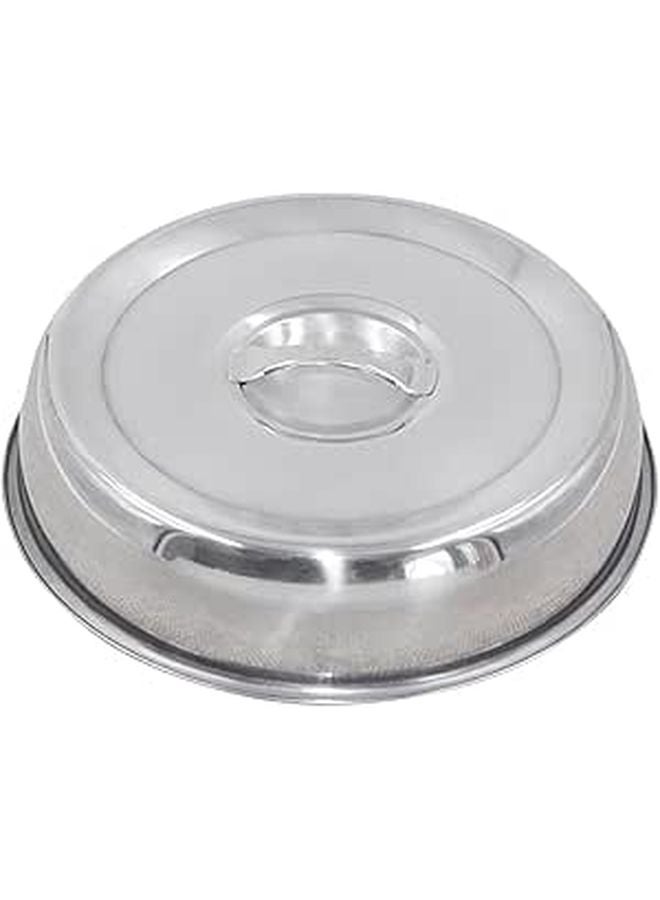 Stainless Steel 20cm Round Food Cover With Handle Oil Proof Kitchen Lid - Image 1