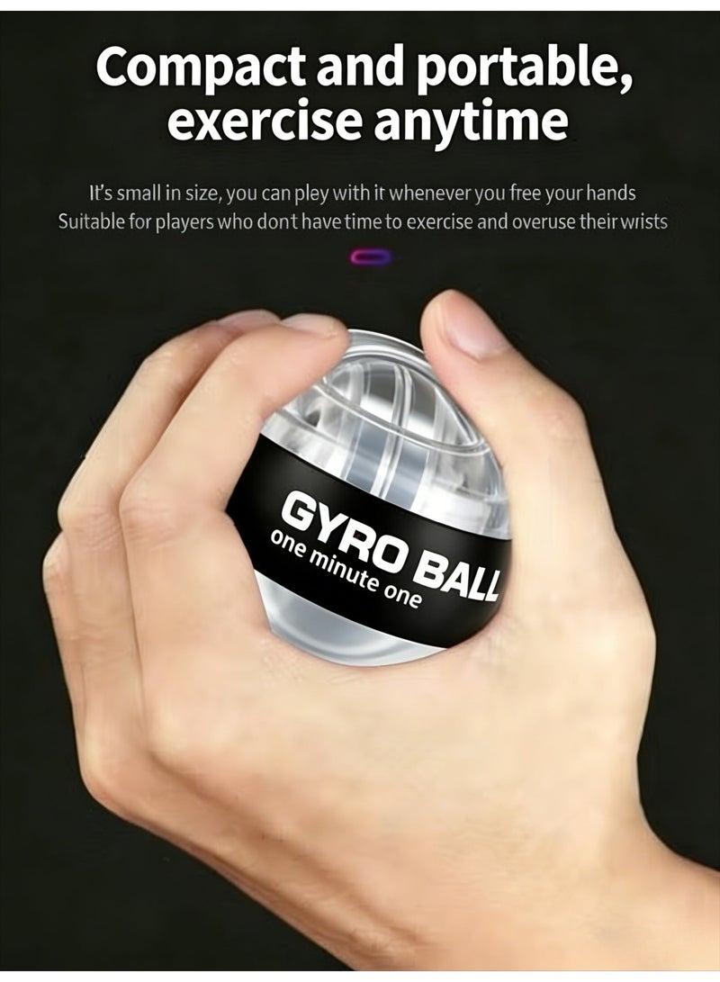 CKIKH wrist-powered gyroscope ball, torque ball hand trainer, grip strength trainer, used to strengthen arm and finger muscles, forearm strength trainer, hand enhancer. - Image 2