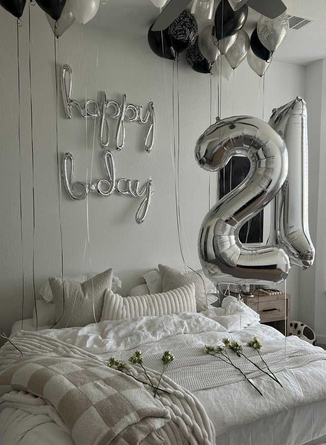IWERP Silver 2 Balloon, Number Balloonss 40 Inch, 2nd Balloon Number Birthday Decorations, Two Second Birthday Party Supplies, Number 2 Balloon - Image 3