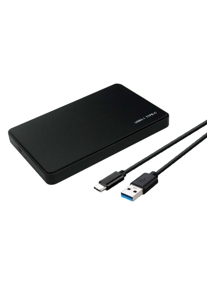 صندوق القرص الصلب المحمول من النوع c مقاس 2.5 بوصة Ssd محرك الحالة الصلبة Shell Sata Serial Notebook صندوق خارجي - اللون: U25Q73.1 A- C أسود - Image 3