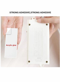 Y&D Power Strip Holder, 2 Pack Self Adhesive Punch-Free Plug-in Wall Socket Sticker Fixer Reusable Adapter Stand Shelf Traceless Cable Management Patch Panel Organizer (Whtie)  - Image 4
