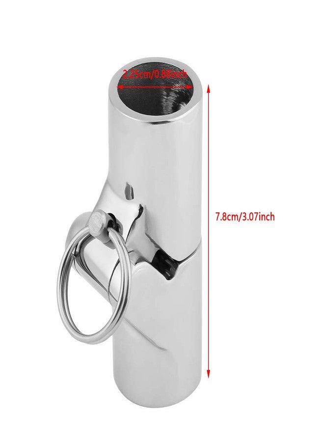 Acouto Boat Rail Stainless Steel Boat Railing Connector Fittings Folding Swivel Coupling Tube Pipe Connector Tube Hinge Tops for Boat Marine Yacht(22mm) - Image 2