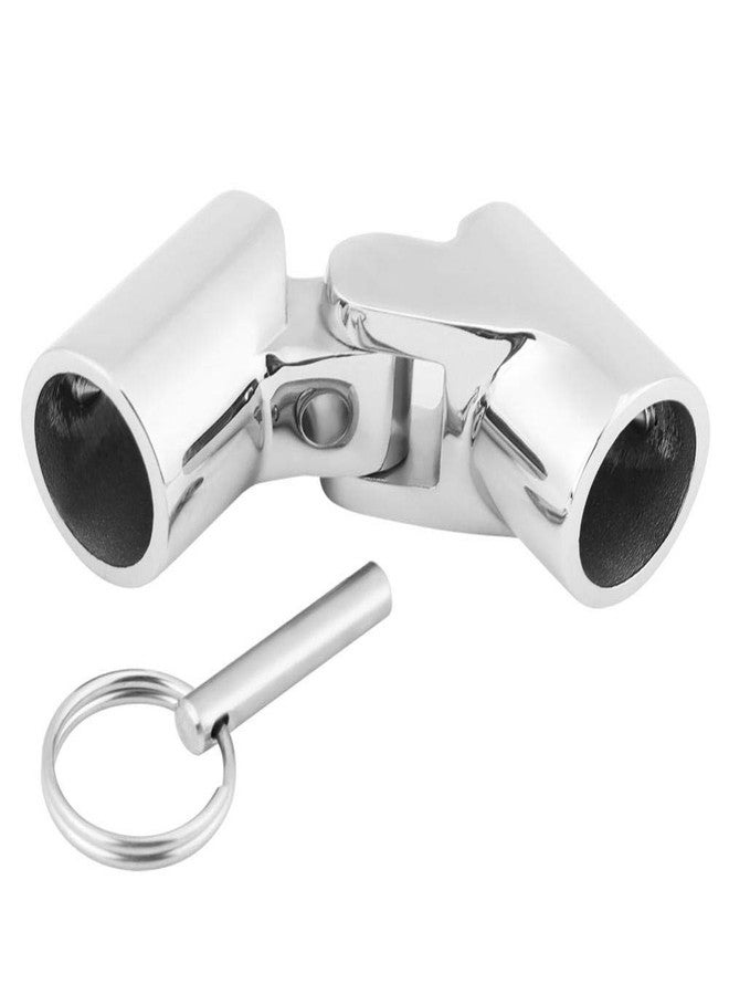 Acouto Boat Rail Stainless Steel Boat Railing Connector Fittings Folding Swivel Coupling Tube Pipe Connector Tube Hinge Tops for Boat Marine Yacht(22mm) - Image 5