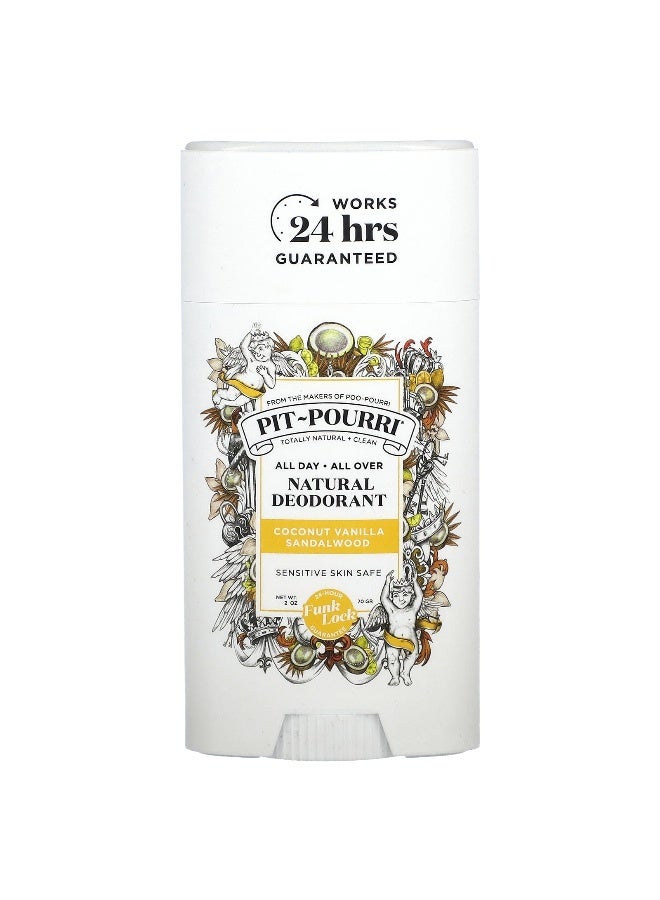 Poo-Pourri Poo-Pourri, Pit-Pourri® Natural Deodorant, Coconut Vanilla Sandalwood, 2 oz (70 g)  - Image 1