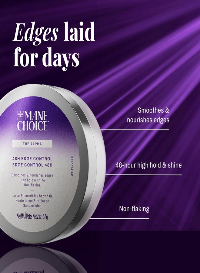 THE MANE CHOICE اختيار الماني التحكم في الحواف 48 ساعة، 2 أونصة، ينعم ويغذي الحواف، جل شعر للشعر المجعد والمتموج والمجعد، مدعوم بفيتامين ب5، وزيت الألوة وزيت الأفوكادو، يضيف لمعاناً رائعاً، غير متقشر - Image 3