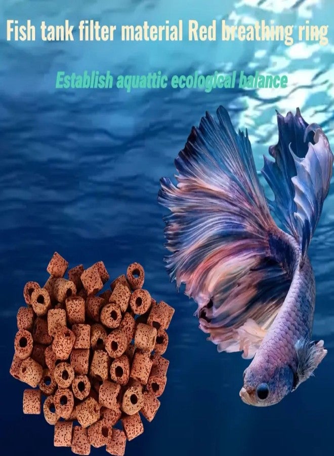 VAYINATO® Red Ceramic Ring Aquarium Filter Media 500g | Biological Filter Media for Freshwater, Saltwater & Planted Fish Tanks by Petzlifeworld - Image 2