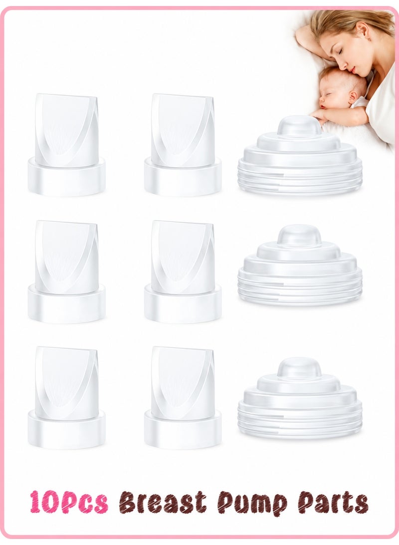 كولا بير 6 حزمة صمامات Duckbill و 4PCS الحجاب الحاجز متوافق مع مضخة الثدي Momcozy M5 القابلة للارتداء ، أجزاء مضخة استبدال إكسسوارات متوافقة مع M5 Momcozy - Image 1