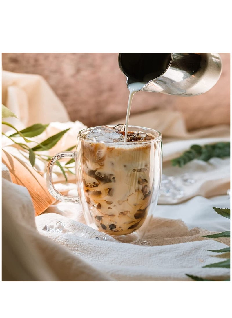 Double Wall Glass Coffee Mugs with Handle Insulated Glass Clear Espresso Cups  Heat-resistant Double-layer Milk Mugs Tea Cup. - pzsku/ZD9F21B956FCE01D80E33Z/45/_/1680112792/3011a69e-a81b-4647-a57a-b0c860a960fc