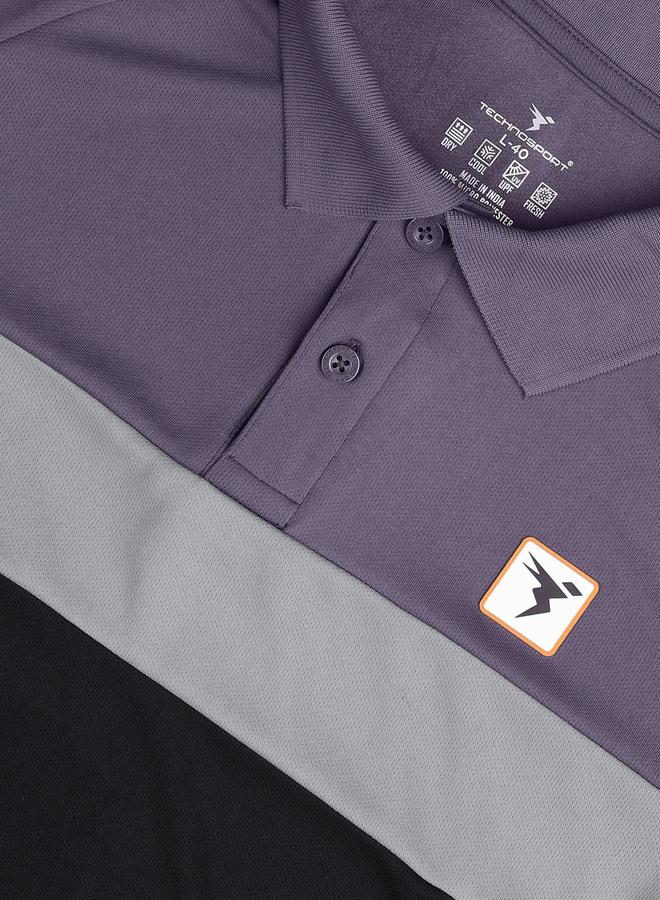 Technosport Color Block Short Sleeve Polo T-Shirt - Image 4
