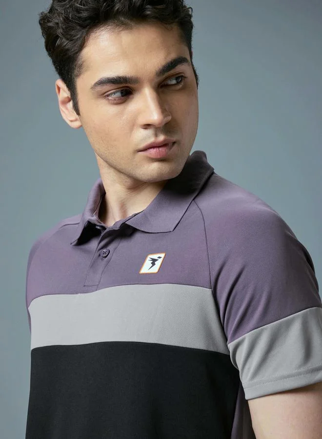 Technosport Technosport Color Block Short Sleeve Polo T-Shirt