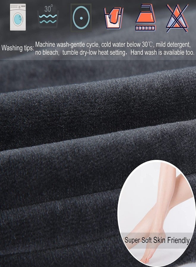 SINOSSO Soft Velvet2-Person Piano Bench Cover, (27.5"- 36.5") Lx (12"- 16") W Rectangle Stretch Washable Stool Upholstered Protector Slipcover, (M, Black) - Image 5