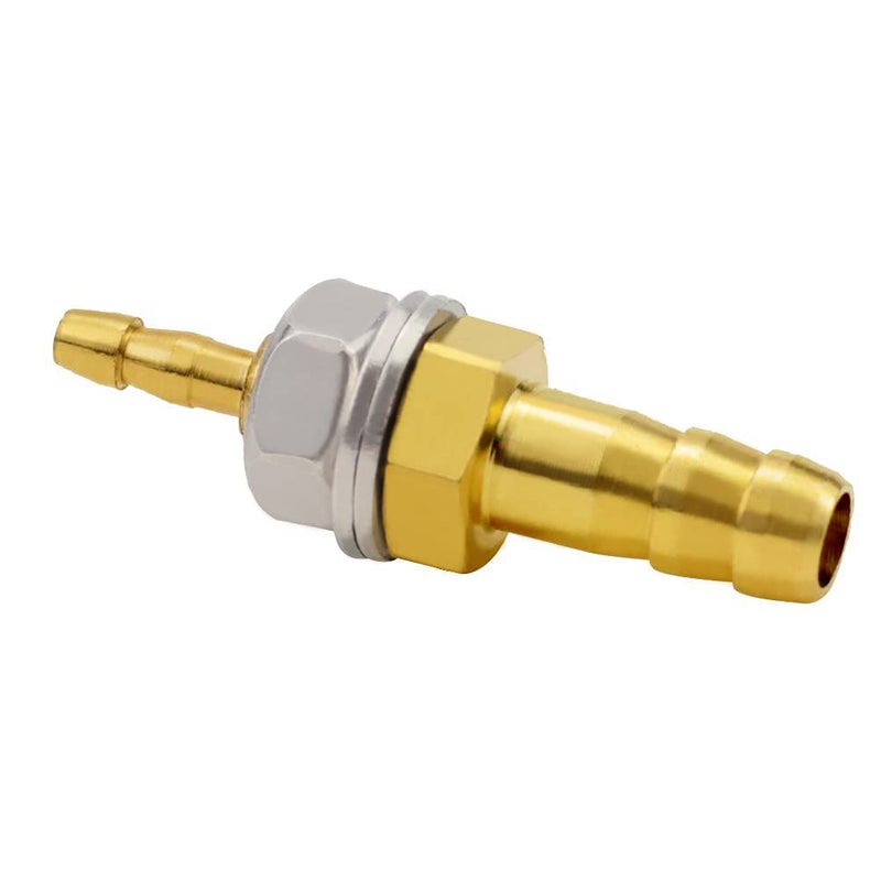 Joywayus جويوايوس 1/8 بوصة؟ 1/4 ''خرطوم مخفض بارب من خلال رأس سداسي الاتحاد النحاسي المناسب مع حشية غسالة مسطحة الماء/الوقود/الهواء - Image 1