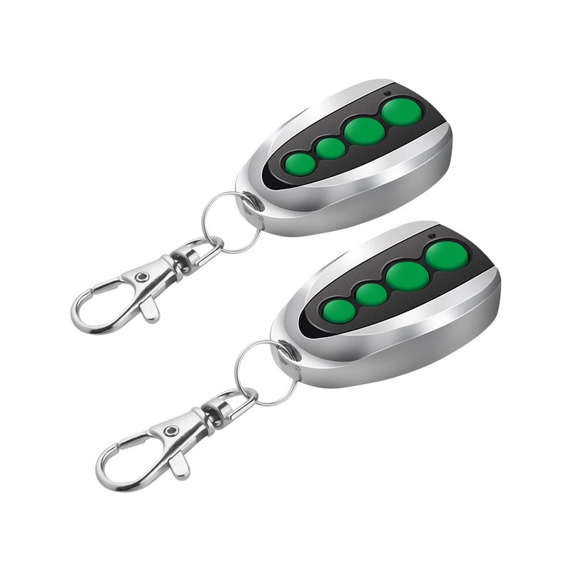 TOPENS M12 Remote Control Key Fobs for Automatic Swing Sliding Gate Opener Garage Door Opener 4-Button Wireless Transmitter 2-Pack Security Gate Controller with Keychain - Image 1