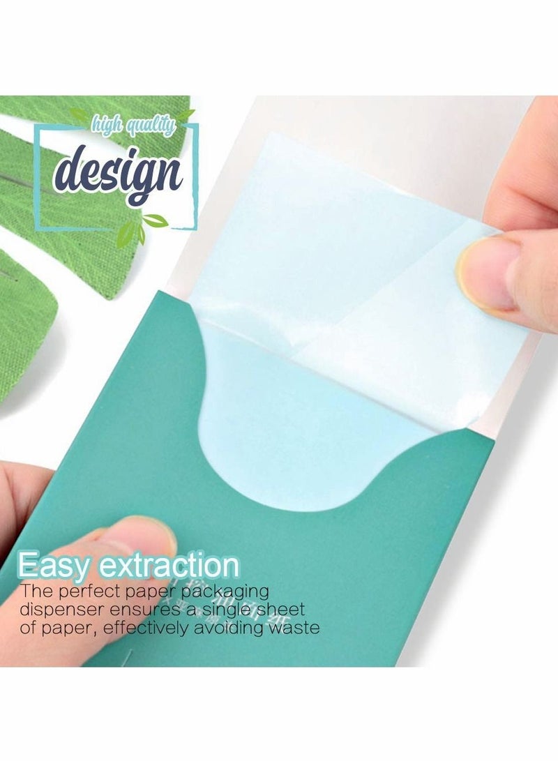 KASTWAVE 300 Sheets Oil Absorbing Tissues for Facial Skin Care and Make Up(Green, Blue, Brown) - Image 5