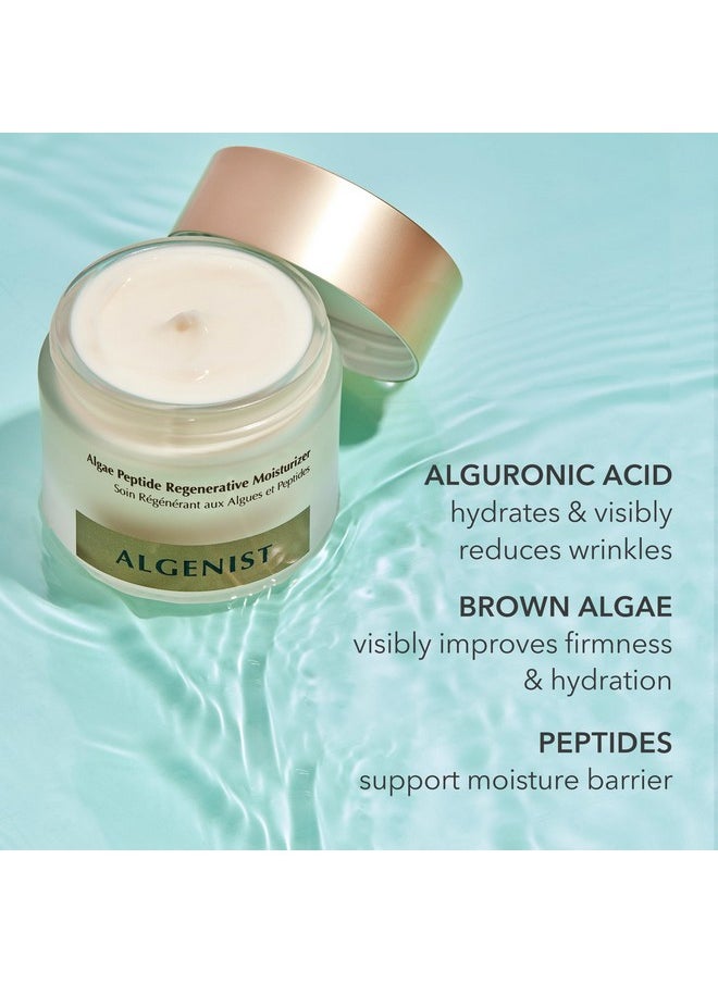Algenist Algae Peptide Regenerative Face Moisturizer - Restorative Wrinkle Cream + Peptide Moisturizer For Instant Hydration + Skin Barrier Protection - Formulated With Patented Alguronic Acid (60Ml)  - Image 2