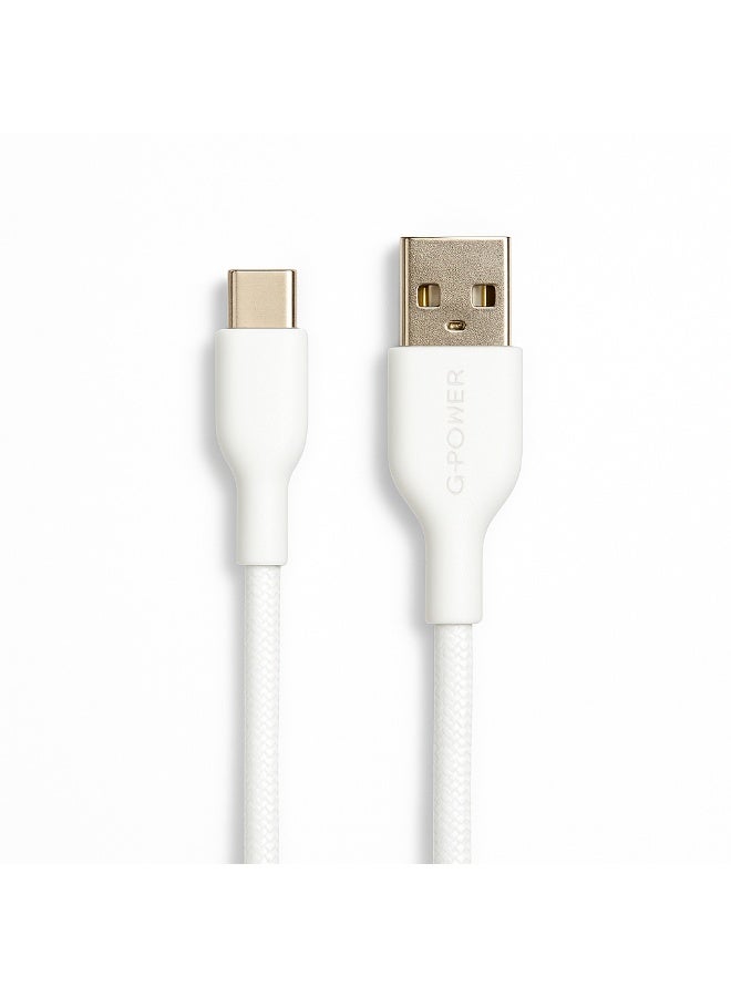 جي باور شاحن سريع G-Power GP-C41 GaN بقدرة 20 وات مع كابل USB-A إلى USB-C، متوافق مع أجهزة Apple iPhone 17/16/15 Series وiPad Pro وUSB-C MacBook وSamsung Galaxy وPixel والأجهزة اللوحية - أبيض - Image 5