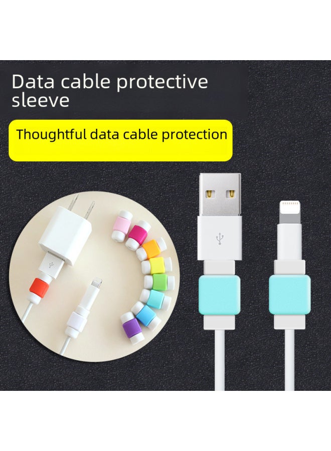 غلاف حماية لكابل بيانات Square I مناسب لشحن Apple USB مضاد للكسر هدية التجارة الإلكترونية تغليف مستقل - اللون: أسود - Image 2