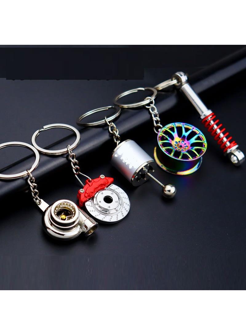 general 5-Piece Zinc Alloy 3D Car Parts Model  Keychain Set - Image 1