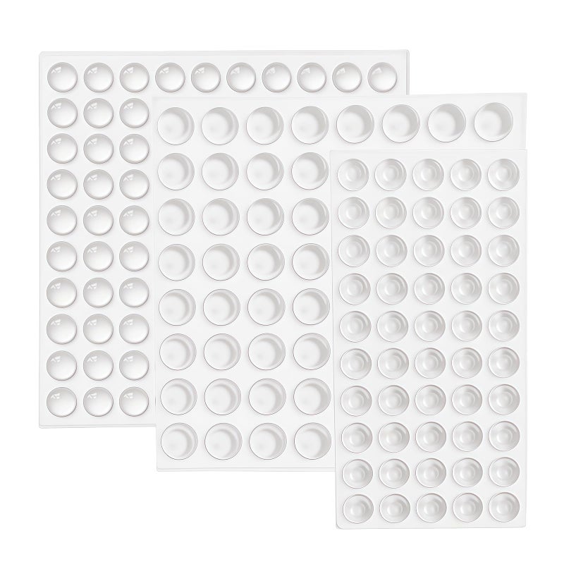 Eightnoo Cabinet Door Bumpers 4Mm/5.5Mm Thick - 3 Shapes 214 Pcs Variety Pack With Self-Adhesive Pads  Clear Rubber Bumper Feet Pads For Cabinet Stoppers  Drawers  Furniture - Image 1