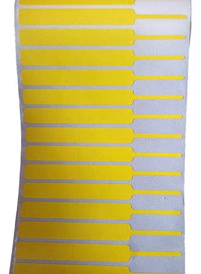 BAR-CODING TECH®, Yellow Matte Finish 81mm X 12mm Partial Gum/Half Gum Jewellery Labels, 1 Roll of 2000 Labels - Image 2
