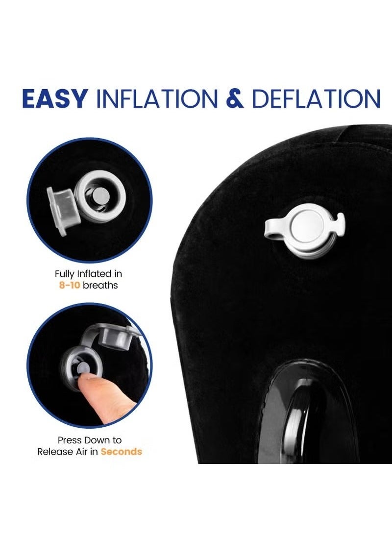 أنغولا باندا وسادة مناور الساق متعددة الوظائف ، أفخم السطح وصديقة للبشرة ، مع مقبضين للتعديل ، وسادة قابلة للنفخ وسادة محمولة وسادة للنوم سرير ارتفاع الساق أريكة التخييم السفر - Image 4