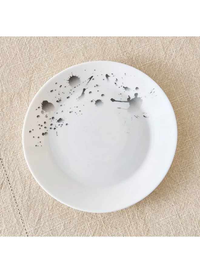 Home Box Splatter Opalware Side Plate 19 x 2 x 19 cm