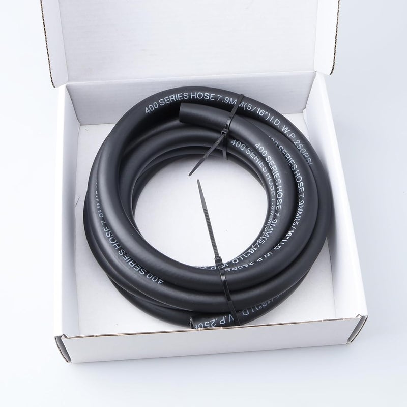 AC PERFORMANCE 5/16" ID NBR Push on Hose Fuel Line Engine Liner Compatible with Fuel System, E85, E10, Oils, Ethanol, Lubricants and Coolant, 10 Feet, Black - Image 5