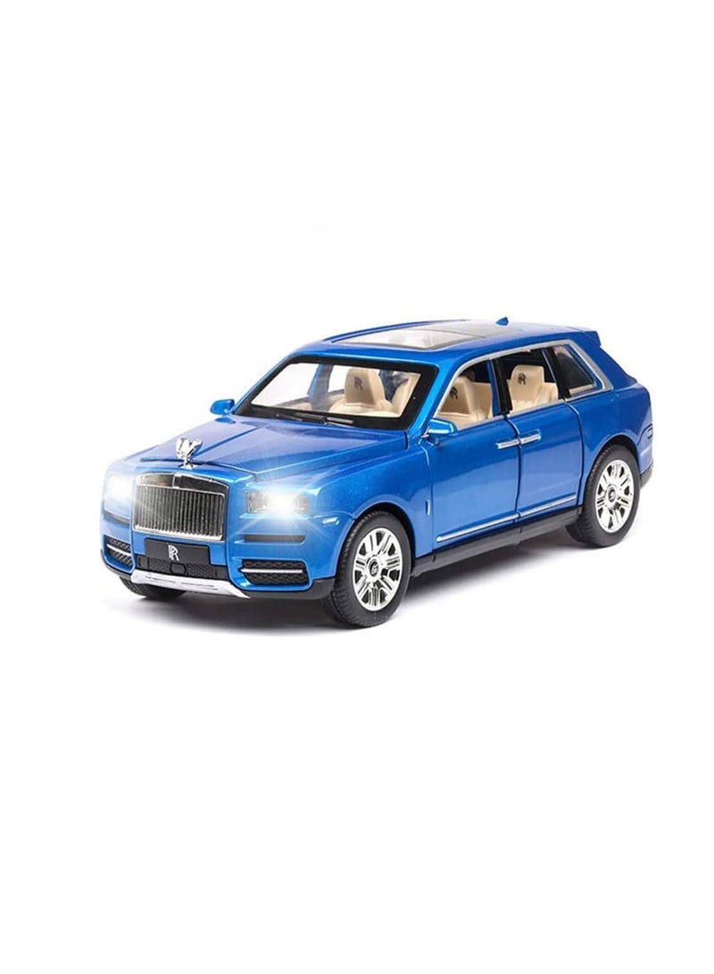 1/24 Blue - Cullinan Exquisite Car Model Rolls-Royce Cullinan Model Car, Zinc Alloy Pull Back Toy Car With Sound And Light, Suitable For Kids Boys Girls Gift. - Image 1