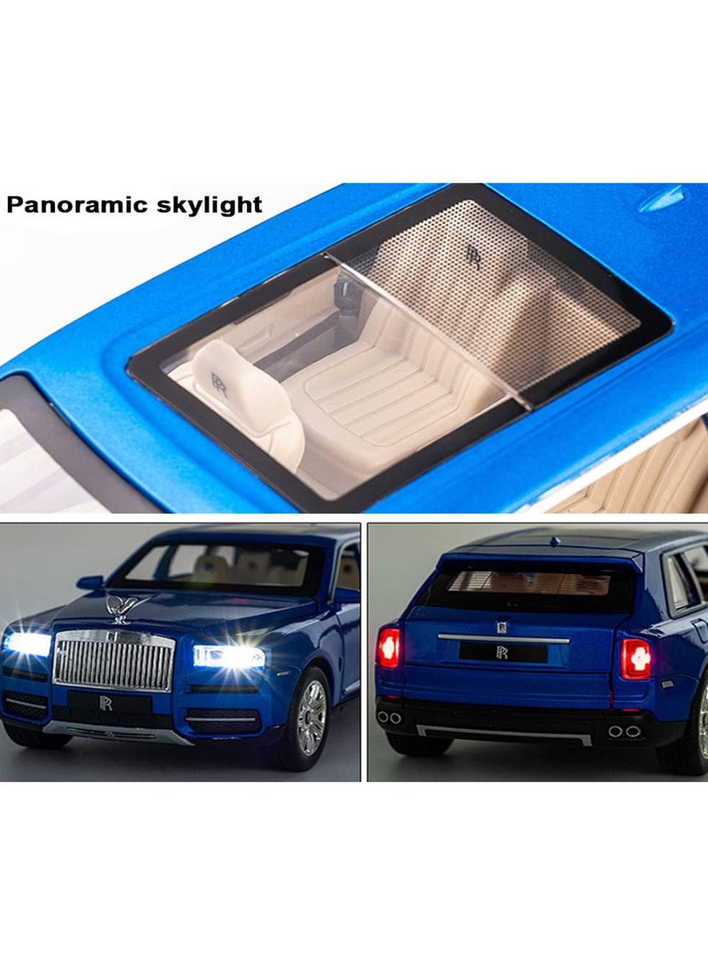 1/24 Blue - Cullinan Exquisite Car Model Rolls-Royce Cullinan Model Car, Zinc Alloy Pull Back Toy Car With Sound And Light, Suitable For Kids Boys Girls Gift. - Image 3