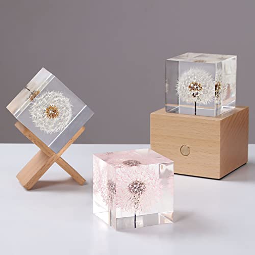 RESINWORLD Set of 4, 3", 2", 1.5", 1", 0.5" Clear Silicone Cube Molds, Large Deep Square Epoxy Resin Mold, Transparent Cube Silicone Molds for Resin Casting - Image 5