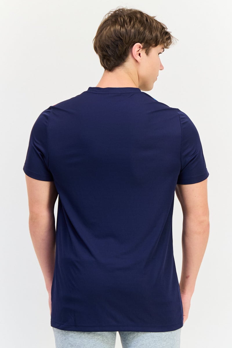 PUMA Men Slim Fit Short Sleeve Training T-shirt, Navy  Blue - Image 4