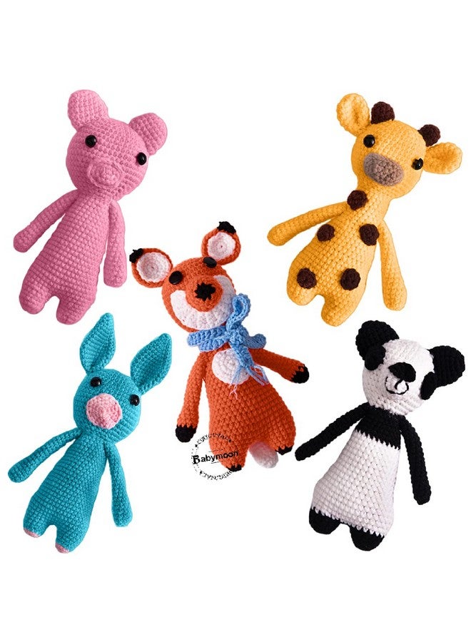 بيبي مون صغير (17 سم) حيوان محشو مصنوع يدويًا من الكروشيه، دعامات تصوير للأطفال، ألعاب عضوية - Image 1
