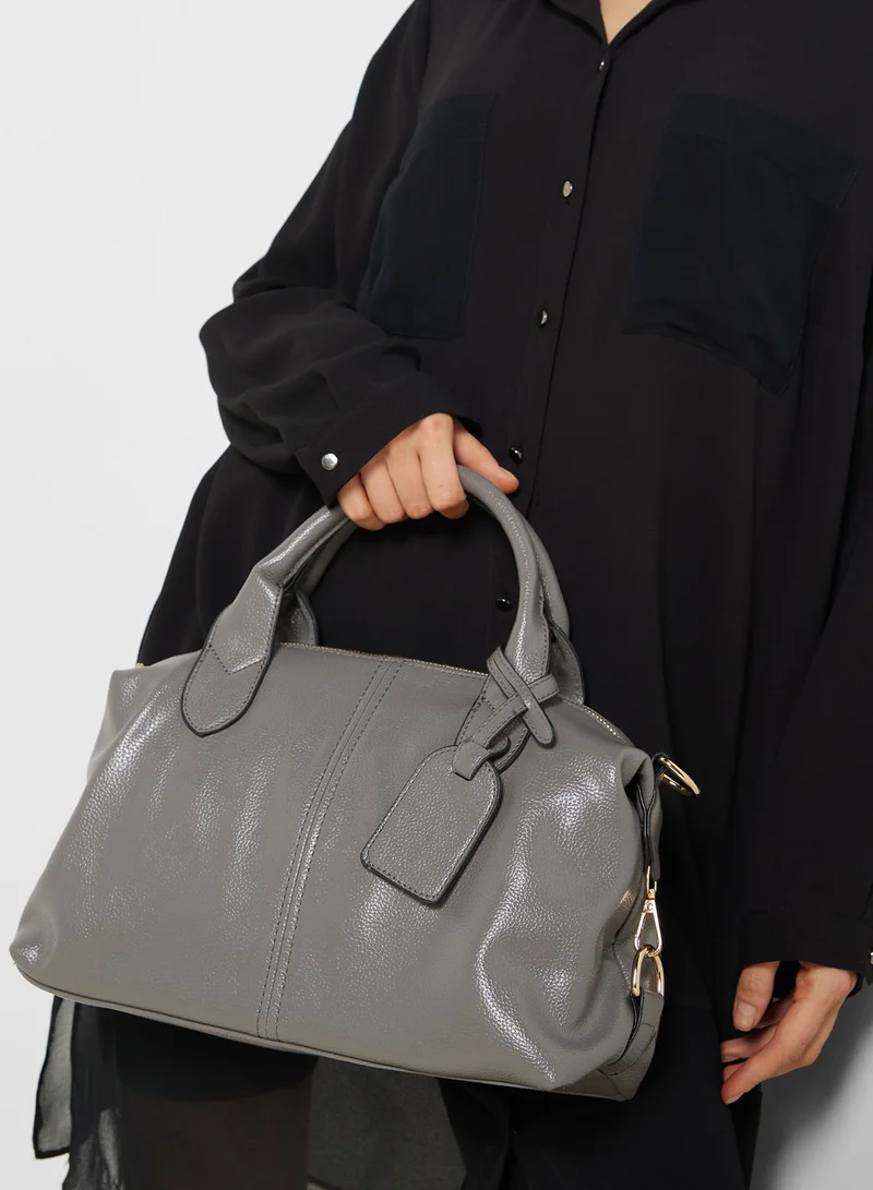ELLA Mild Grain Satchel Bag