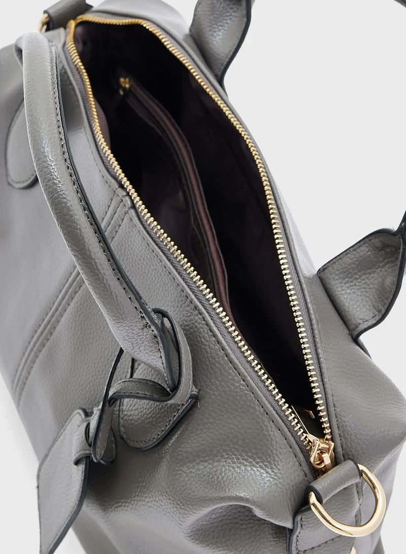ELLA Mild Grain Satchel Bag