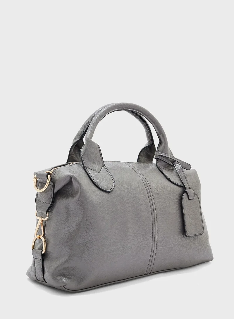 ELLA Mild Grain Satchel Bag