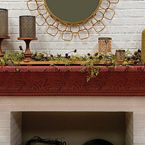 Heritage Lace OL-1995MSDP Dark Paprika Oak Leaf Mantle Scarf - Image 2